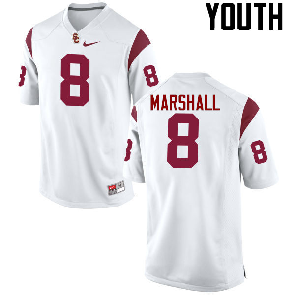 Youth #8 Iman Marshall USC Trojans College Football Jerseys-White